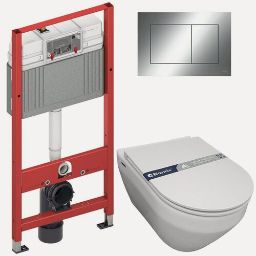 Изображение товара Инсталляция TECE TECEbase 2.0 9400412 + унитаз Bloomix Modern 2.0 T120208R/UF1 безободковый с сиденьем