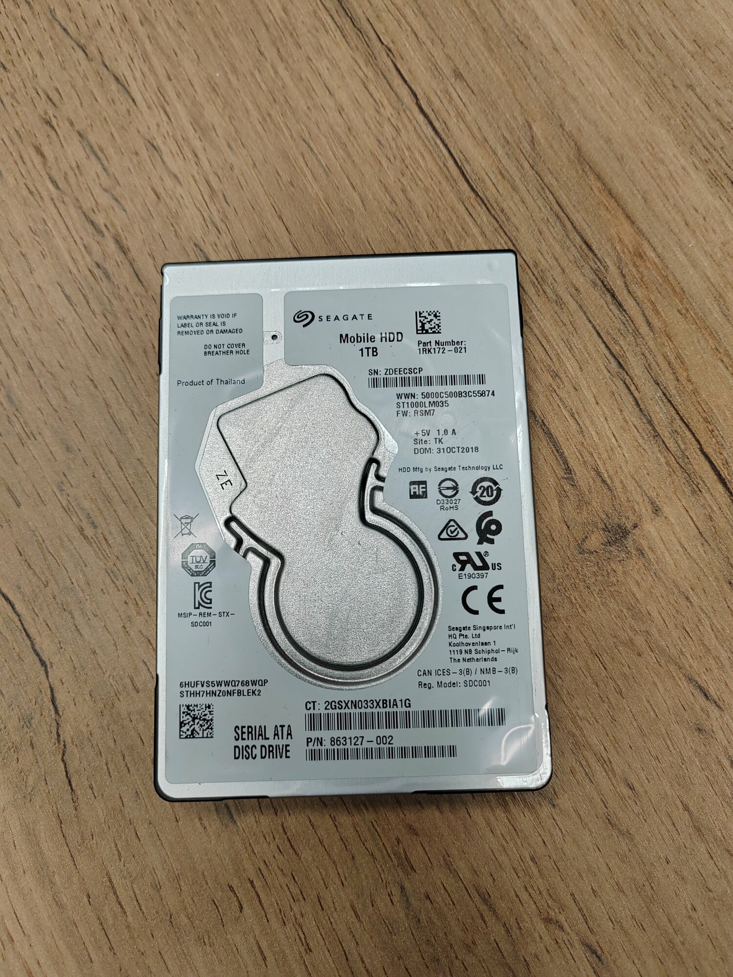 Жесткий диск Seagate Mobile HDD, 1TB