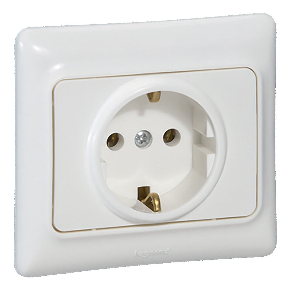 фото Kaptika Розетка 2К+З 16А, белый Legrand 782111