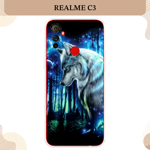 Силиконовый чехол Сказочный волк на Realme C3 / Реалми C3 силиконовый чехол волк лес на realme c3 реалми c3