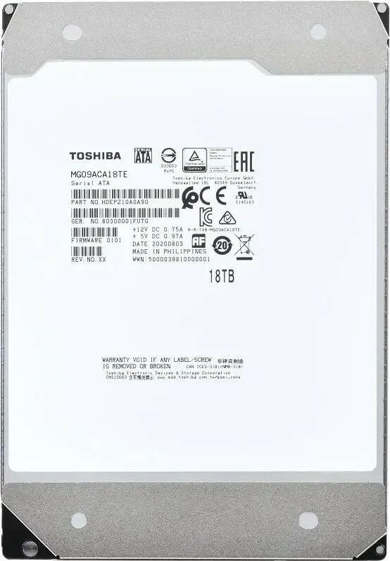 Жесткий диск HDD Toshiba 18TB (MG09ACA18TE) - фото №10