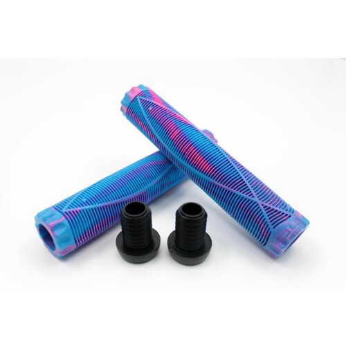 фото Грипсы tech team fish-170 с барендами blue/pink techteam