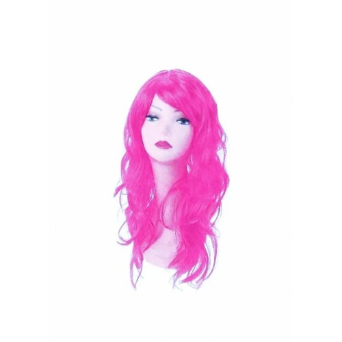 парик ailiade для мужчин и женщин синтетический с короткой прямой челкой для косплея аниме вечеринки повседневного костюма 12 дюймов Парик карнавальный длинный розовый волнистый
