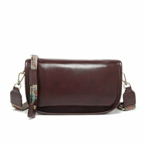 Сумка кросс-боди , фактура гладкая, бордовый