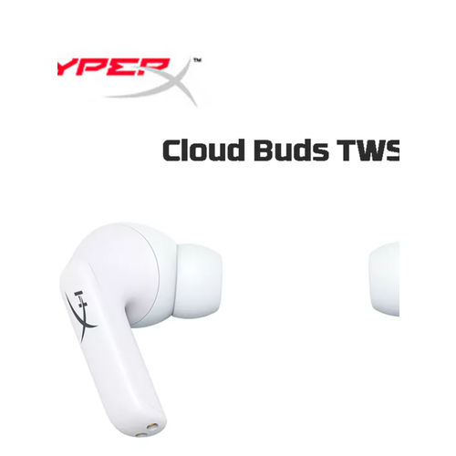 Наушники HP Беспроводные HyperX Cloud Buds White, беспроводные (56R63AA, CEB004) гарнитура hyperx cloud buds true wireless black 56r62aa