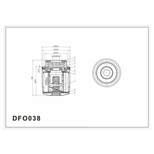 Фильтр масляный DOUBLE FORCE Audi A3 II / Seat Altea, Ibiza V, Leon II / Skoda Fabia II, Octavia II