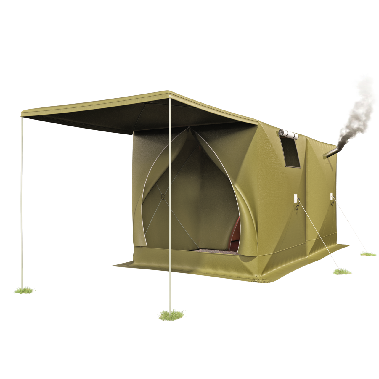 Палатка-шатер дубль 3 с навесом