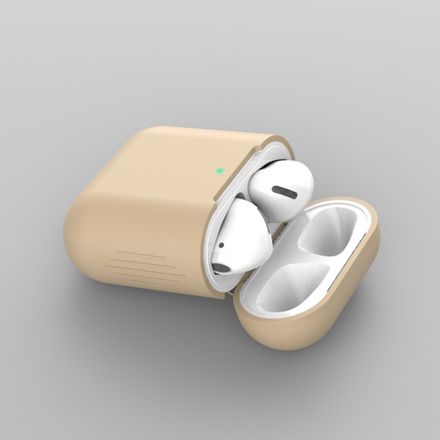 Чехол для наушников AirPods силиконовый матовый Чай с молоком