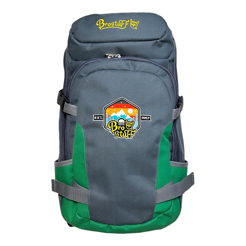 Рюкзак для сноуборда, горных лыж BroStuff helibro grey green 20l