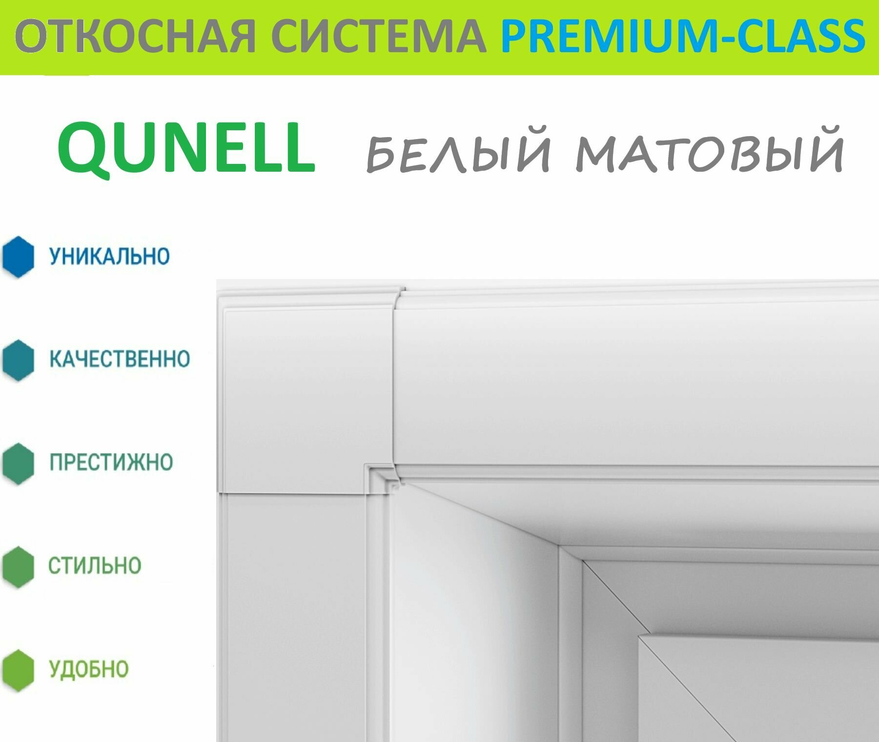 Пластиковая откосная система Кюнель Белый 20 см х 1.5 м. пог. (200мм*1500мм)