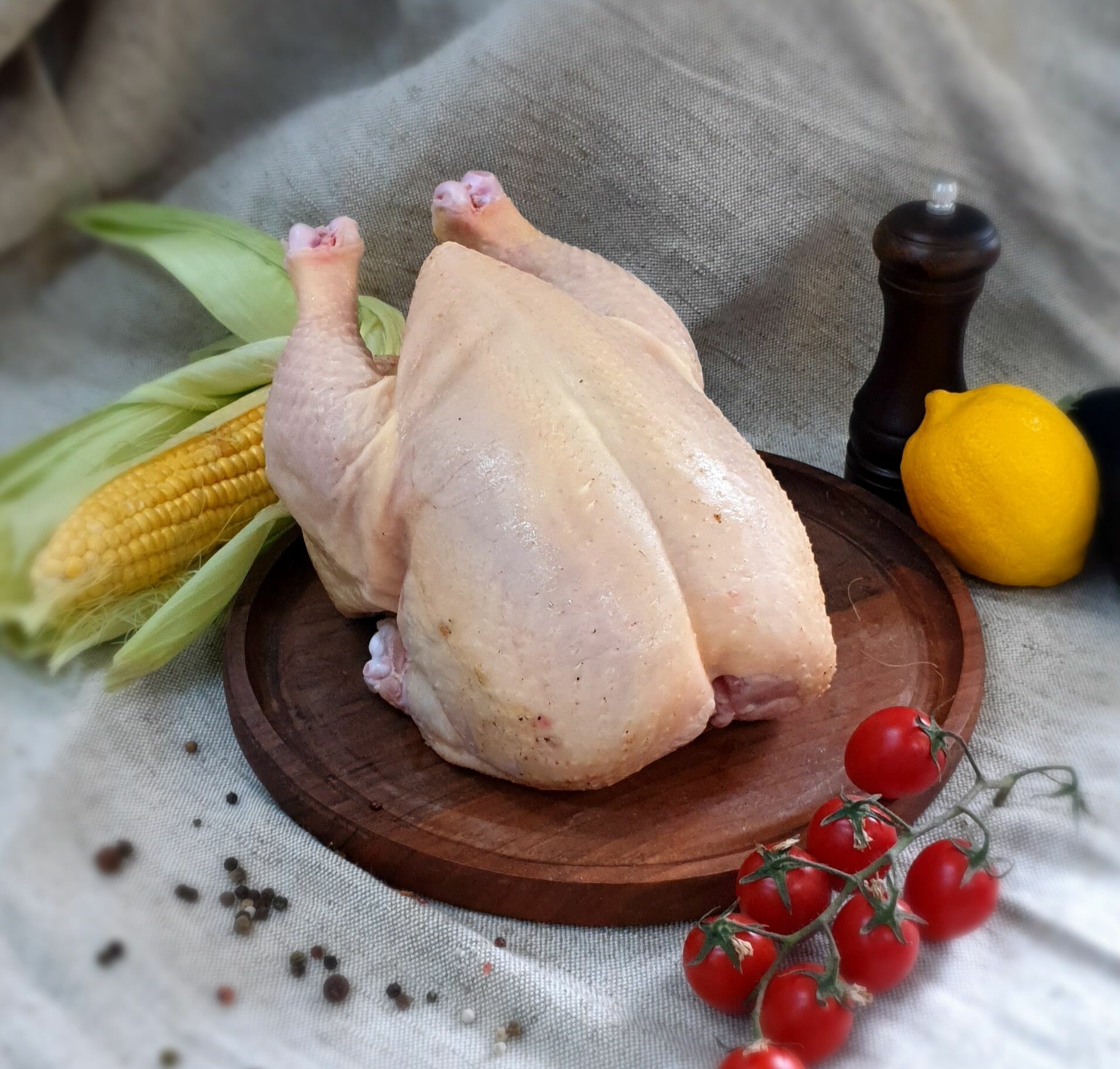 Курица домашняя для жарки (зерновой откорм), 2 кг