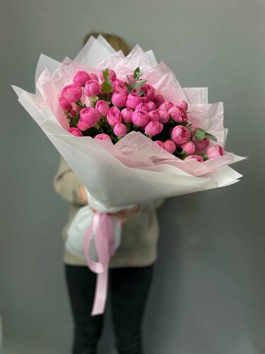 Изображение товара Букет с кустовыми пионовидными розами сильва пинк от "Di_Flowerslab", размер L