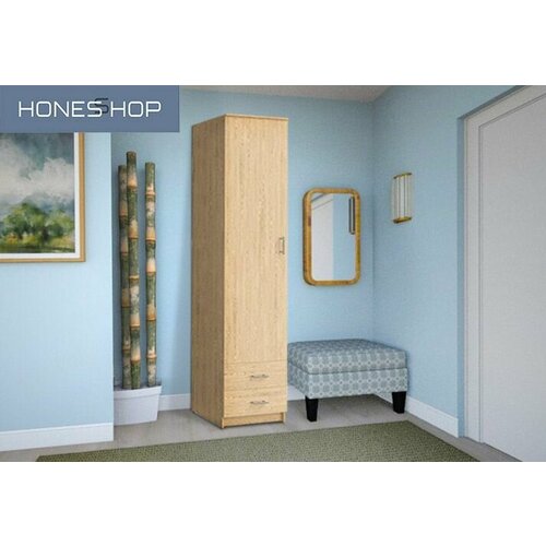 Шкаф распашной Данте 7 ЛДСП дуб молочный, 30х45х220