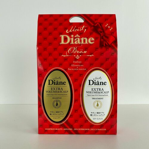 Moist Diane Perfect Beauty Набор шампунь, 450 мл + бальзам-маска Beauty Volume and Scalp Объем, с кератином и аргановым маслом, 450 мл (в коробке)