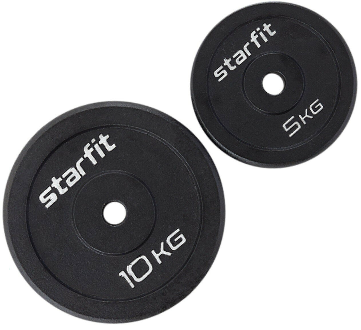 Диск Starfit BB-204 для штанги без покр. 10кг черный (УТ-00009822) - фото №8