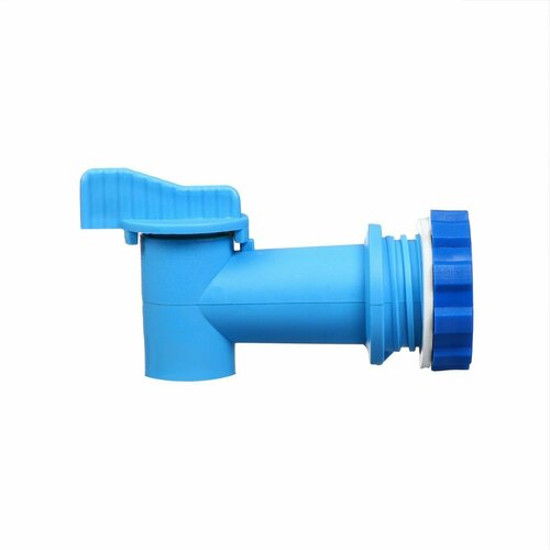Кран D24мм для бака, бочки или канистры голубой кран пластиковый с гайкой 3 4 для врезки в бочку