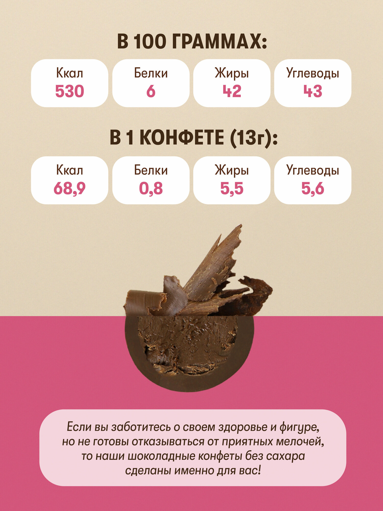 Конфеты шоколадные Без сахара и пальмового масла Трюфель 200 гр - фотография № 4