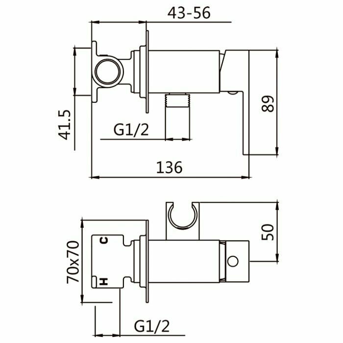 Смеситель с гигиеническим душем Shevanik S127T — фото 1