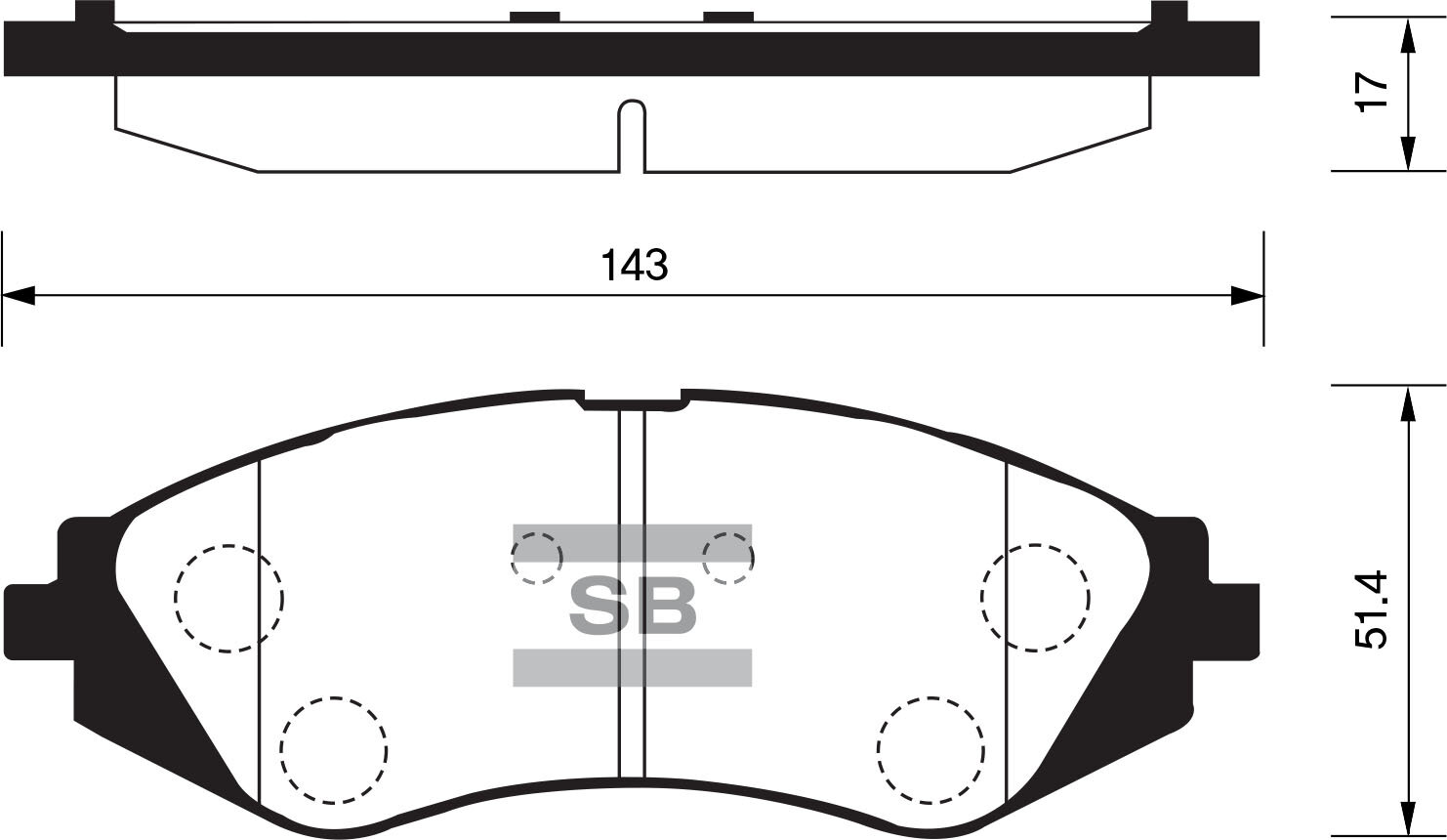 Колодки тормозные передние Sangsin SP1159