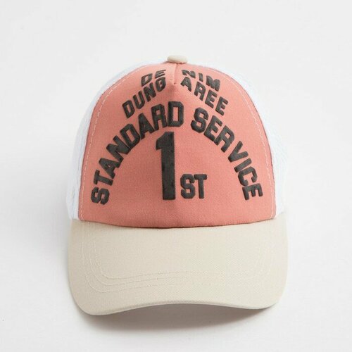 фото Шапка minaku, размер onesize, бежевый, коричневый