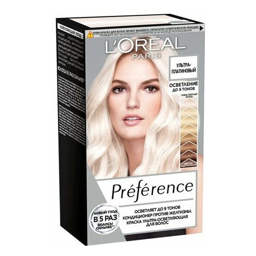 Краска для волос L'Oreal Preference 950 Ультра платиновый, 242г