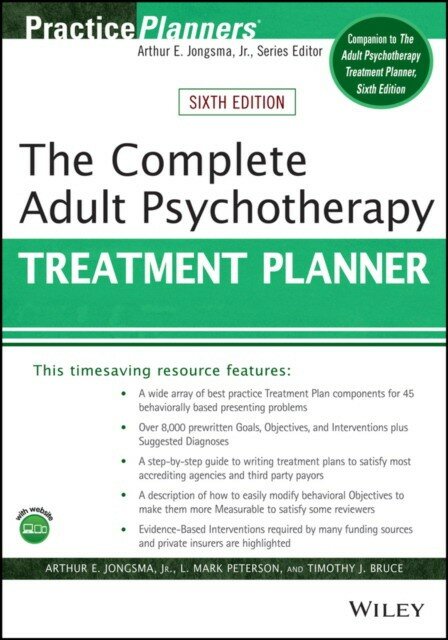 The Complete Adult Psychotherapy Treatment Planner, 6 ed