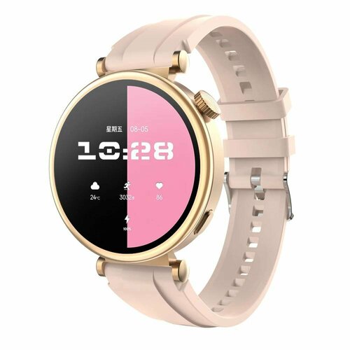 Женские круглые смарт-часы Lk GT4 Mini AMOLED iOS Android Bluetooth Уведомления41mm Серебро 365000₽