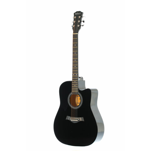 Акустическая гитара черная глянцевая. Размер 40 дюймов Jordani J4010 BK