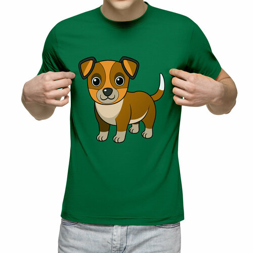 Футболка Us Basic, размер M, зеленый мужская футболка джек рассел 2xl белый