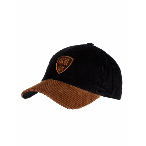 фото Бейсболка guxen, размер 59-60, черный, коричневый