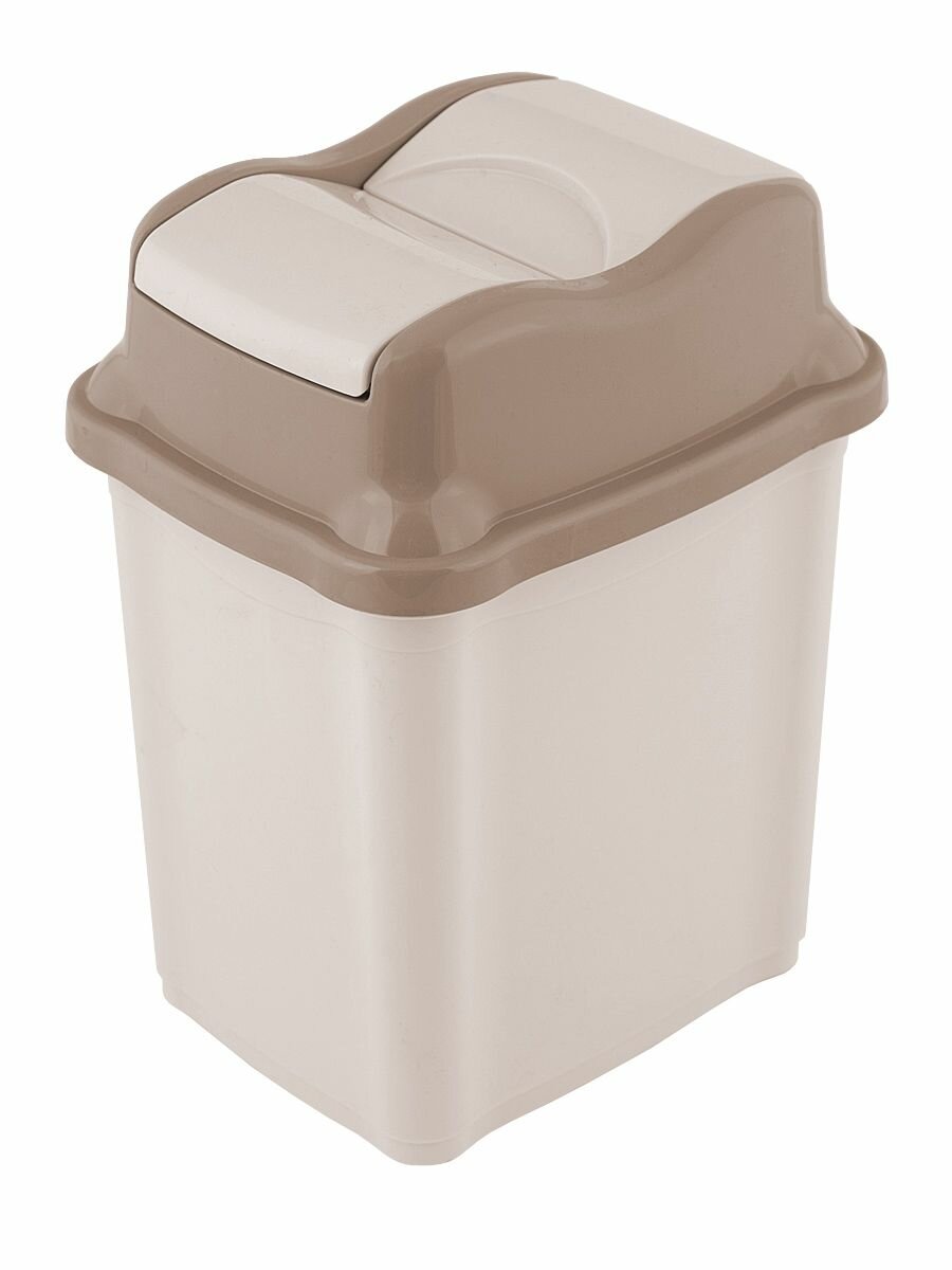 Контейнер для мусора ElfPlast Proff ведро для мусора мусорное ведро мусорный контейнер слоновая кость-бежевый 2 л