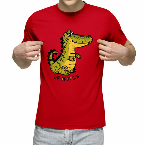 Футболка Us Basic, размер XL, красный мужская футболка крокодил и апельсин m зеленый