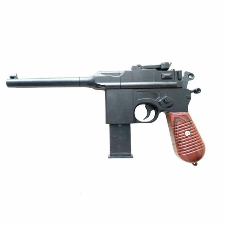 Пистолет с пульками игрушечный железный Mauser C96