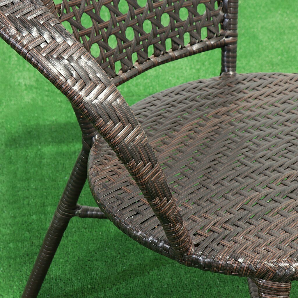 Мебель садовая Отдых, коричневая, стол, 55х55 см, 2 кресла - фотография № 4