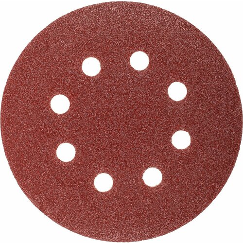 Шлифовальный круг на липучке 125 мм Р80 10 штук шлифлист волат 80010-80 155₽