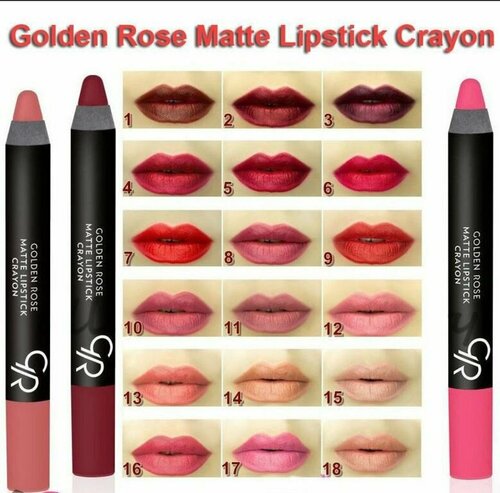 Golden Rose помада-карандаш матовая Matte Lipstick Crayon, тон 12