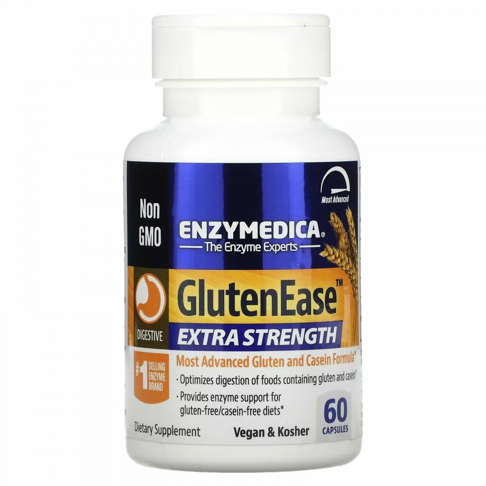 Enzymedica GlutenEase™ Extra Strength 60 капсул (Enzymedica)