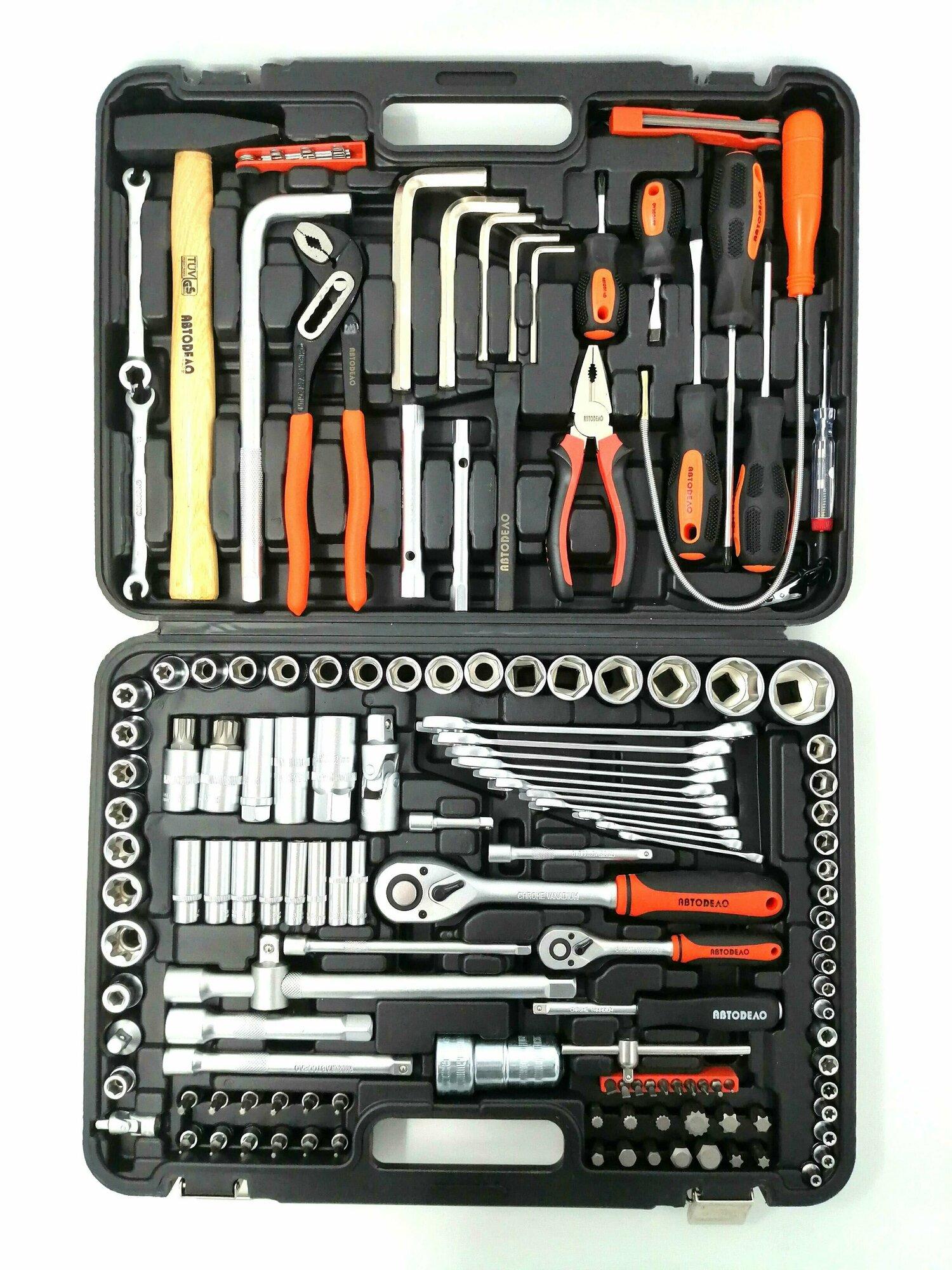 Набор инструментов 141 предмет 1/2"DR 3/8"DR 1/4"DR АвтоDело — фото 1