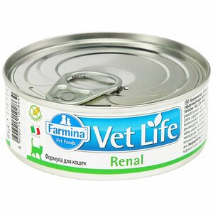 Влажный корм для кошек Farmina Vet Life Renal при проблемах с почками, 6 шт по 85 кг