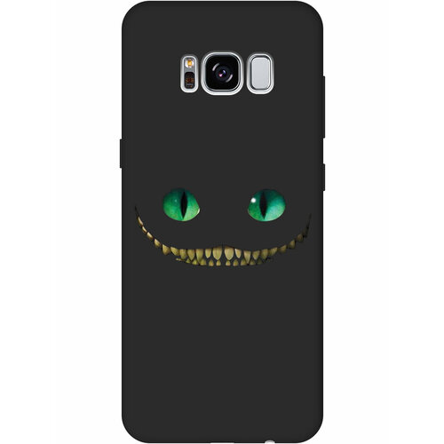 Матовый Soft Touch силиконовый чехол на Samsung Galaxy S8, Самсунг С8 с 3D принтом Cheshire Cat черный матовый soft touch силиконовый чехол на samsung galaxy note 5 самсунг ноут 5 с 3d принтом cheshire cat черный