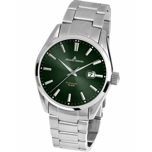 фото Наручные часы jacques lemans, зеленый, серебряный