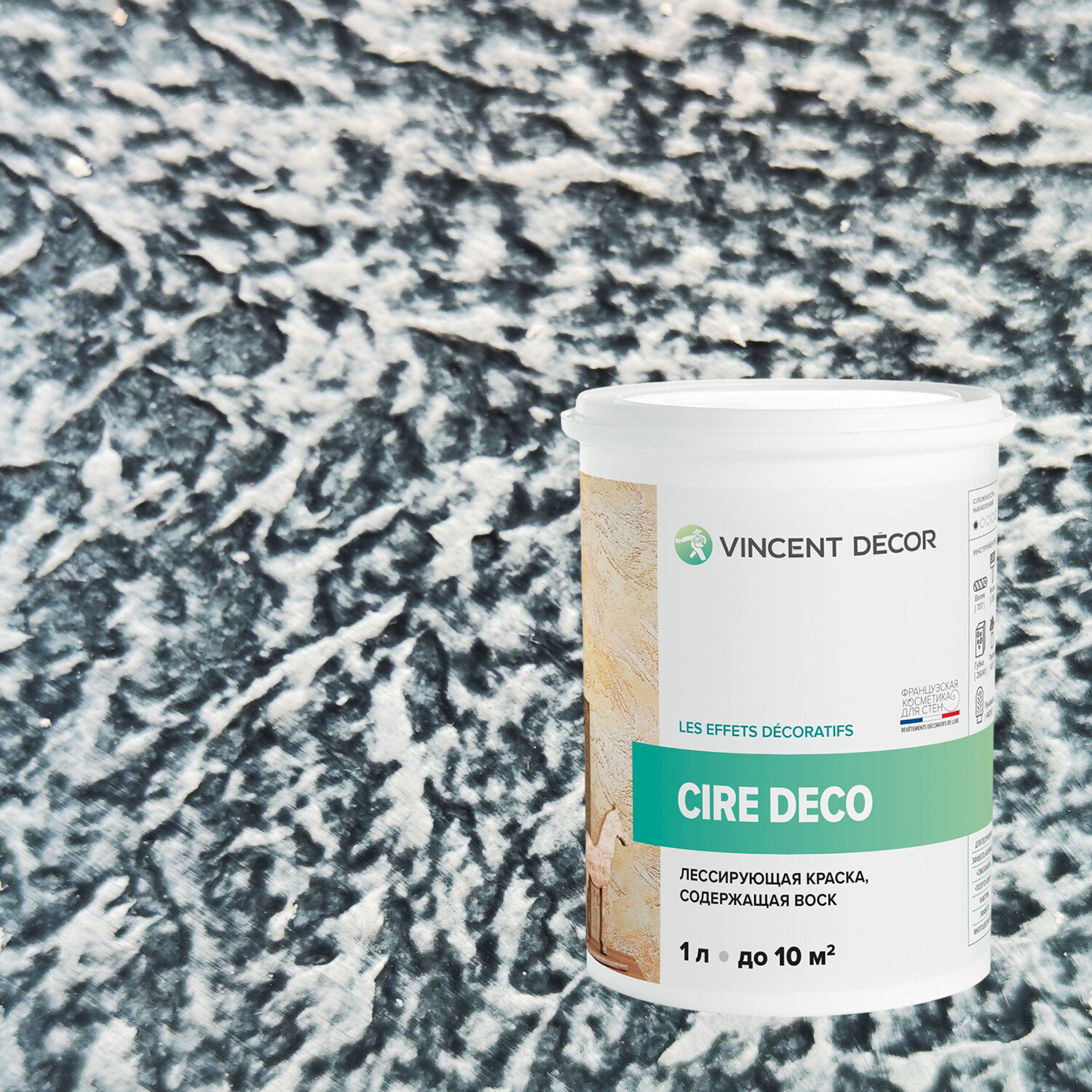 фото Краска декоративная лессирующая с воском Vincent Decor Cire Deco (1л) 51215