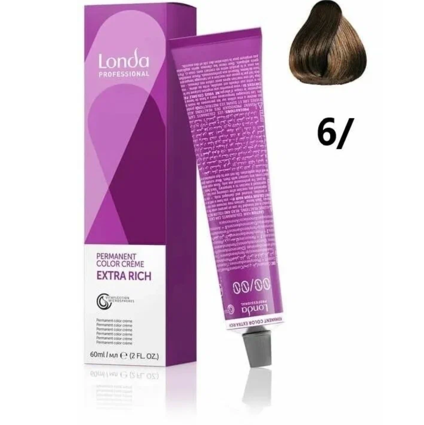 Londa Professional Londacolor Стойкая краска для волос 60 мл - Лонда Колор 6/ Темный блонд натуральный