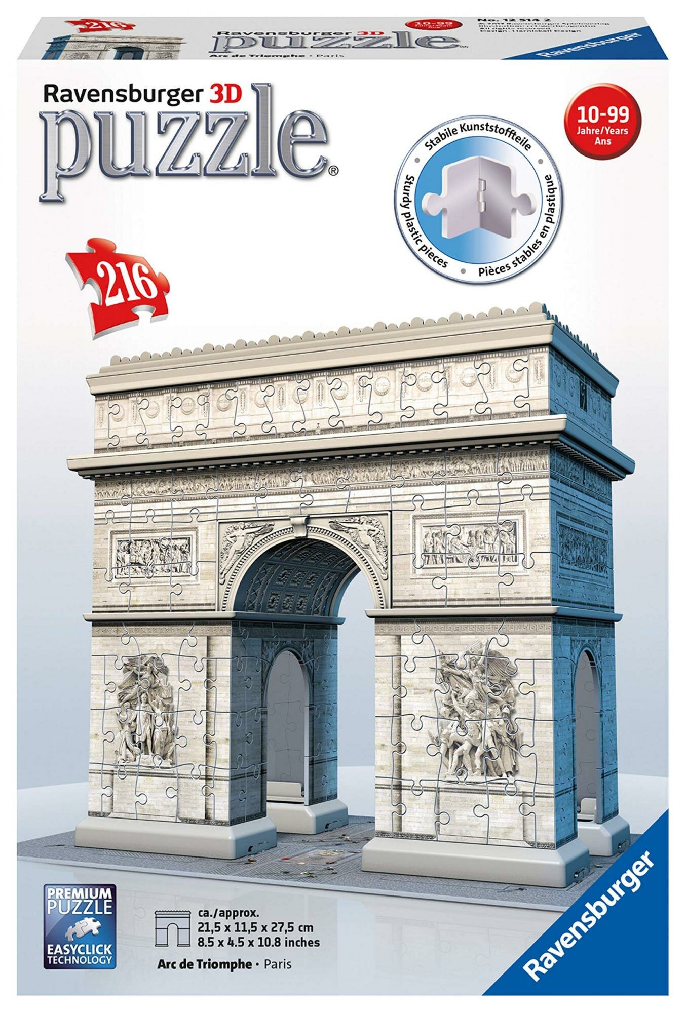 Пазл 3D Ravensburger Триумфальная арка, 216 элементов (RSV-125142) - фото №4
