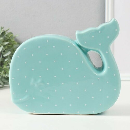 Копилка керамика Китёнок в горох зелёный 215х52х182 см 1390₽