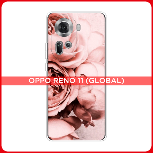 Силиконовый чехол на Oppo Reno 11 (Global) / Оппо Рено 11 Глобал Пыльно-розовые пионы силиконовый чехол на oppo reno 2 оппо рено 2 пыльно розовые пионы