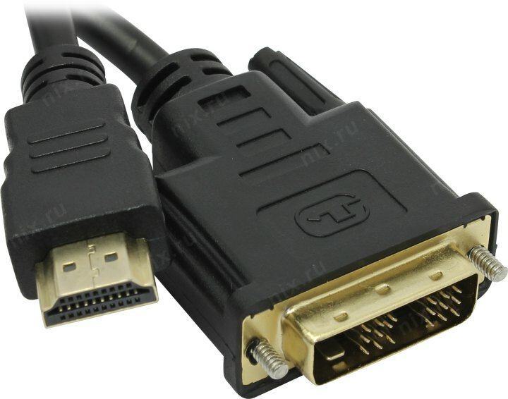 Кабель HDMI-DVI 10м Gembird single link позол.разъемы экран черный CC-HDMI-DVI-10MC - фото №16