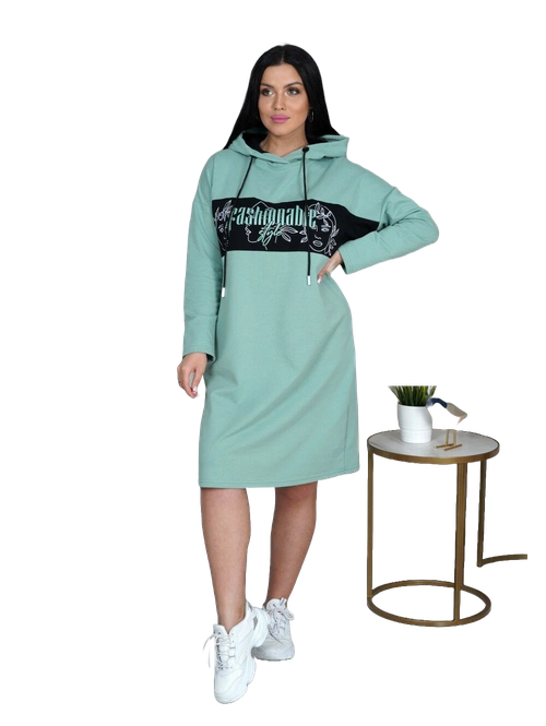 Платье ИСА-Текс, размер 58, зеленый