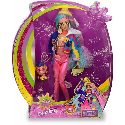 Кукла 8503 в модной одежде с разноцветными волосами