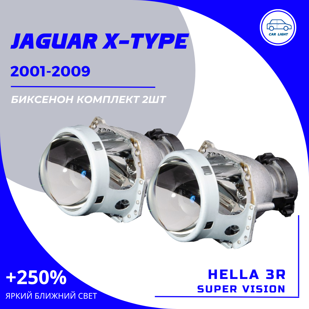 2шт Комплект Bi-xenon линз для замены на Jaguar X-Type 2001-2009